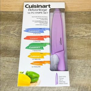 Cuisinart Advantage 12pc Knife Set Multi Colored C55-01-12PCKSB Matching Guard